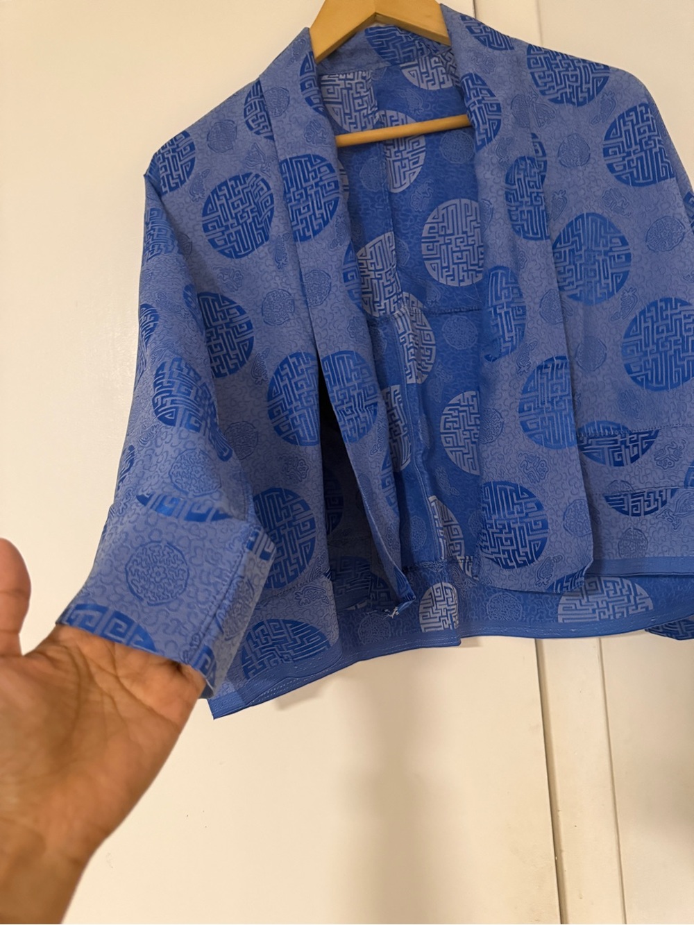 Blue Patterned Women's kimono cardigan